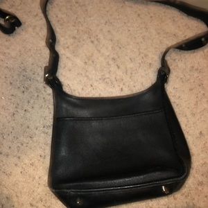 Black leather purse